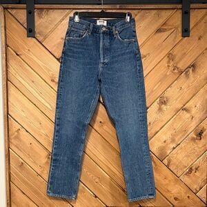 AGOLDE 90s High Rise Straight Leg Jeans 24 Vintage Wash